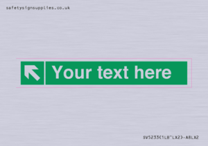 Custom Arrow Top Left Sign